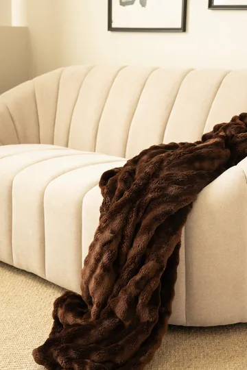 Pläd Pom Pom 150x220 cm - Brun - Textil & mattor - Filtar, kuddar & plädar - Filtar & plädar