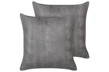 Prydnadskuddar Constylis set om 2 Grå - Grå - Textil & mattor - Filtar, kuddar & plädar - Utekudde