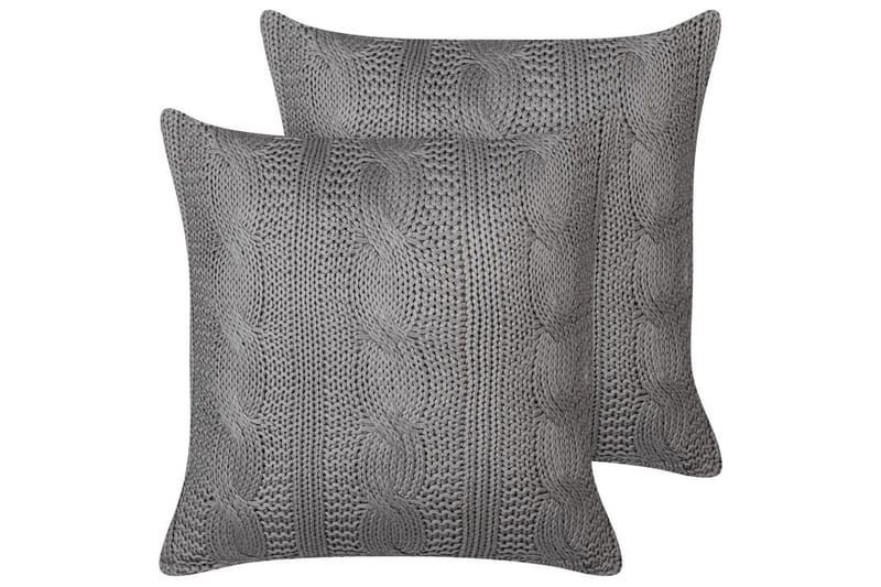 Prydnadskuddar Constylis set om 2 Grå - Grå - Textil & mattor - Filtar, kuddar & plädar - Utekudde