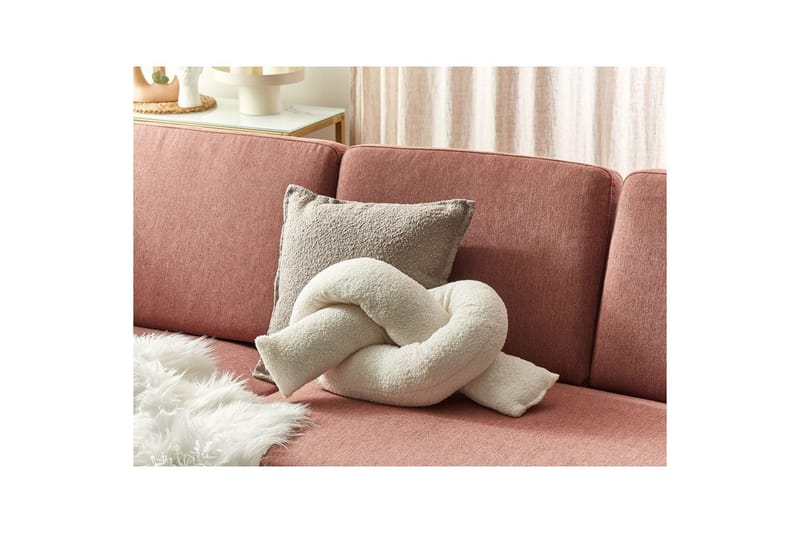 Prydnadskuddar Gladiolus Vit - Vit - Textil & mattor - Filtar, kuddar & plädar - Utekudde