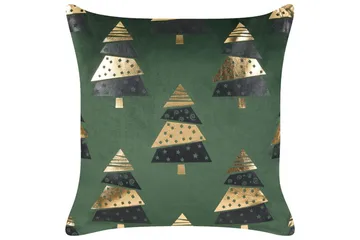 Prydnadskuddar Goldspruce set om 2 Grön/guld/svart - Grön/guld/svart - Textil & mattor - Filtar, kuddar & plädar - Prydnadskudde & kuddfodral