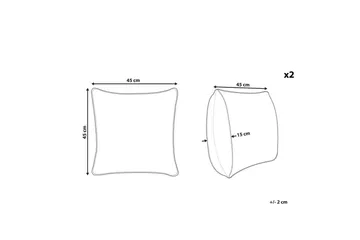 Prydnadskuddar Notelea set om 2 - Textil & mattor - Filtar, kuddar & plädar - Prydnadskudde & kuddfodral