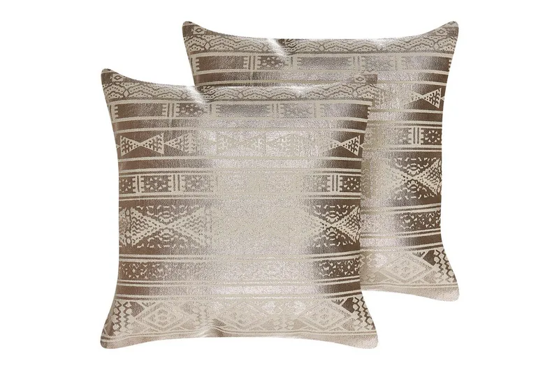 Prydnadskuddar Oujda set om 2 Rose guld - Rose guld - Textil & mattor - Filtar, kuddar & plädar - Utekudde