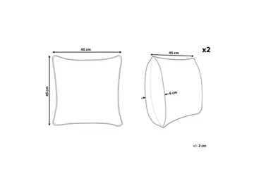 Prydnadskuddar Quercus set om 2 - Textil & mattor - Filtar, kuddar & plädar - Utekudde