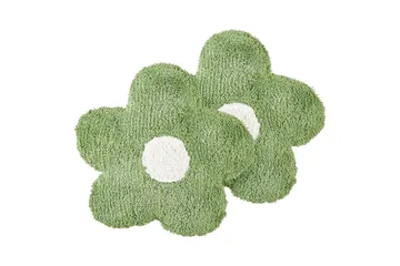 Prydnadskuddar Sorrel set om 2 Grön/Vit - Grön/Vit - Textil & mattor - Filtar, kuddar & plädar - Prydnadskudde & kuddfodral