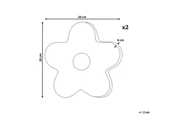 Prydnadskuddar Sorrel set om 2 Grön/Vit - Grön/Vit - Textil & mattor - Filtar, kuddar & plädar - Prydnadskudde & kuddfodral