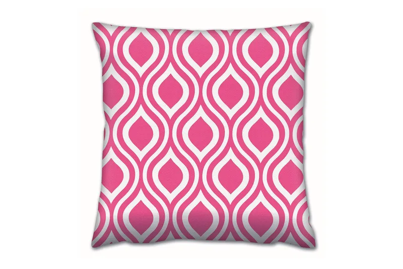 Gravel Kudde 43x43 cm - Rosa/Vit - Textil & mattor - Filtar, kuddar & plädar - Prydnadskudde & kuddfodral