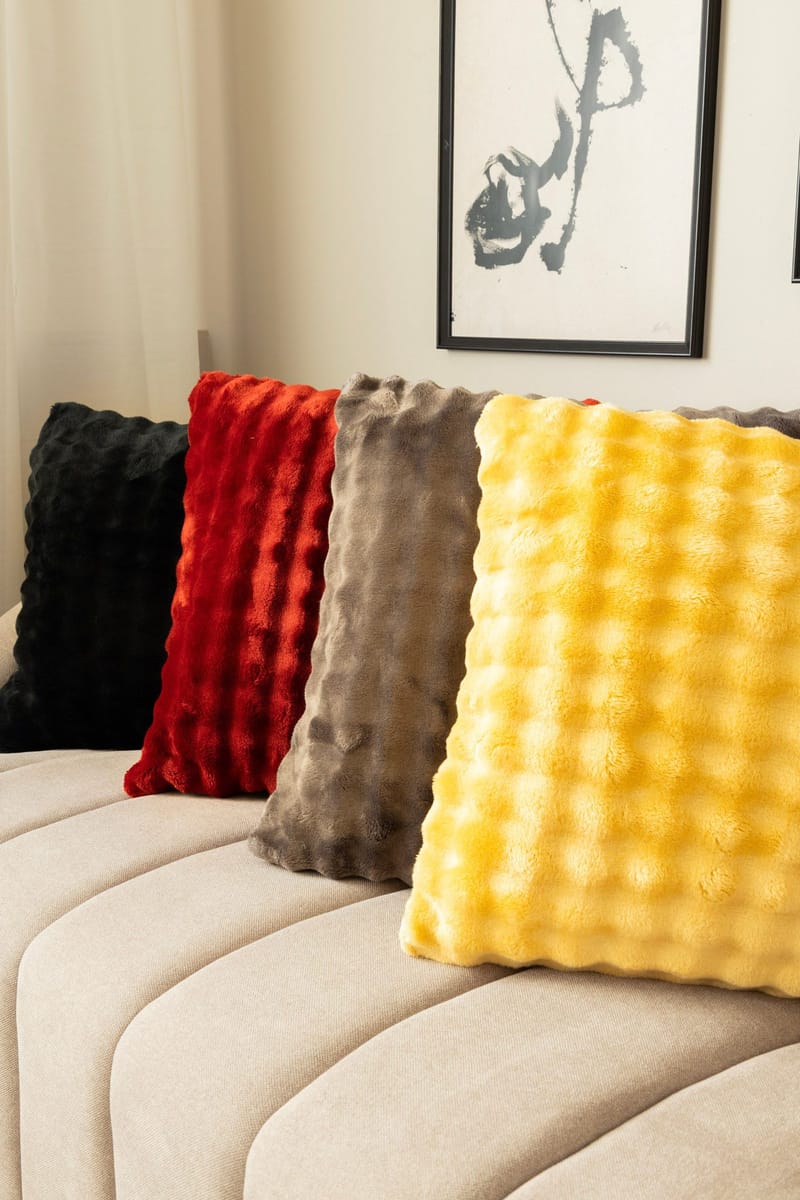 Prydnadskudde Pom Pom 50x50 cm - Grafit - Textil & mattor - Filtar, kuddar & plädar - Prydnadskudde & kuddfodral
