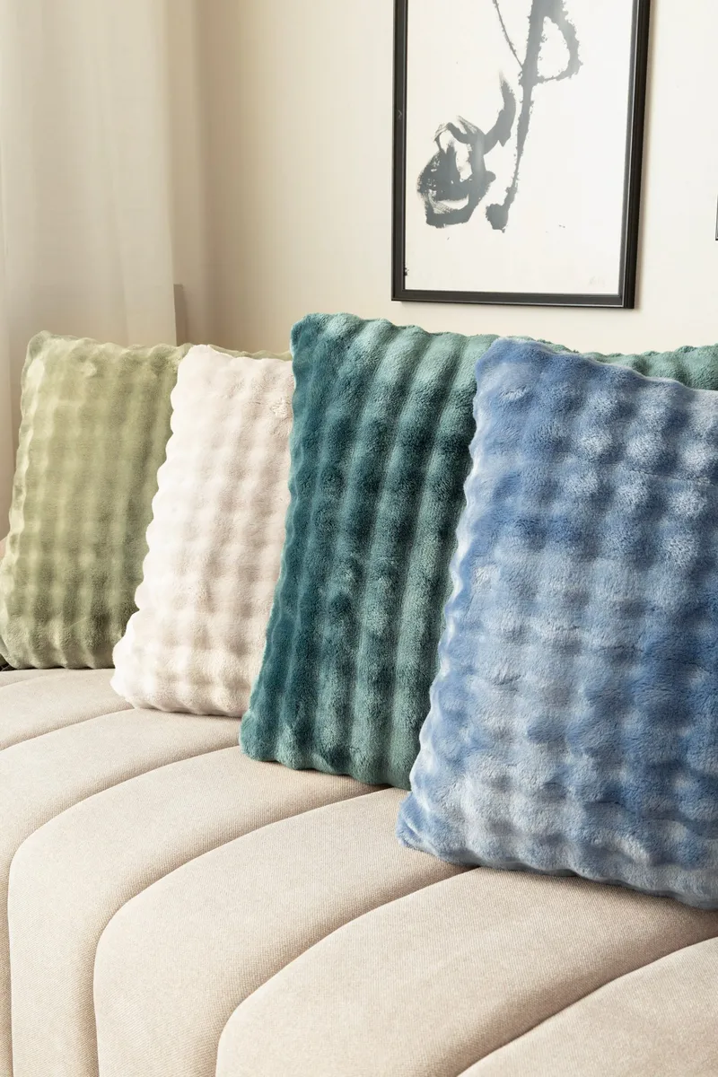 Prydnadskudde Pom Pom 50x50 cm - Grön - Textil & mattor - Filtar, kuddar & plädar - Prydnadskudde & kuddfodral