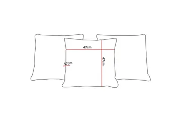 Scandi Dekorationskudde 3-pack - Mörkbrun - Textil & mattor - Filtar, kuddar & plädar - Prydnadskudde & kuddfodral