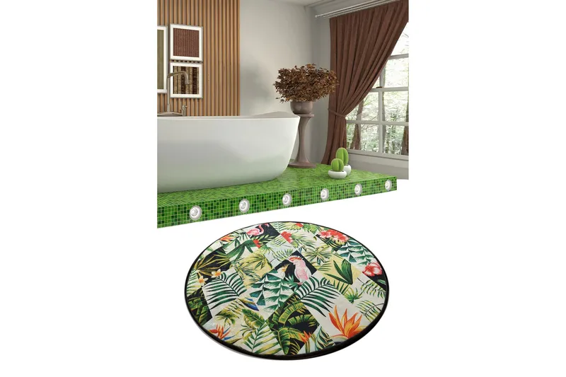 Chilai Home Badmatta 100 Rund - Multi - Textil & mattor - Mattor - Badrumsmatta