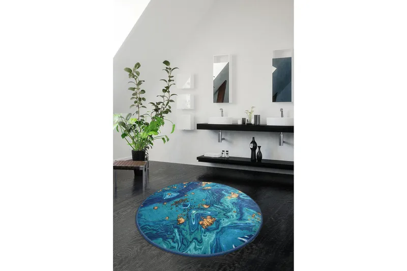 Chilai Home Badmatta 100 Rund - Multi - Textil & mattor - Mattor - Badrumsmatta