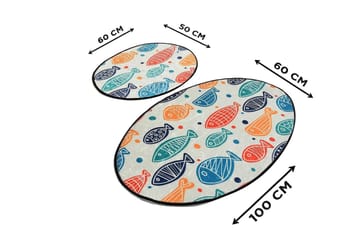 Chilai Home Badmatta Set om 2 - Multi - Textil & mattor - Mattor - Badrumsmatta