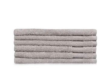 Hobby Handduk 30x50 cm 6-pack - Ljusgrå - Textil & mattor - Badrumstextilier - Handduk