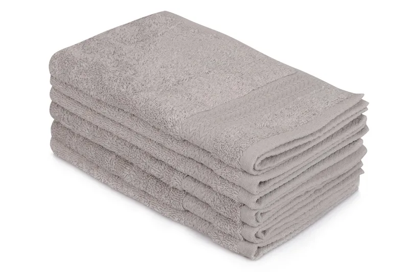 Hobby Handduk 30x50 cm 6-pack - Ljusgrå - Textil & mattor - Badrumstextilier - Handduk