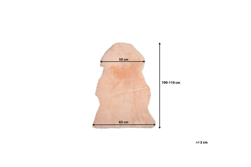 Uluru Fårskinn 65|110 cm - Rosa - Textil & mattor - Mattor - Fällar & skinnmattor