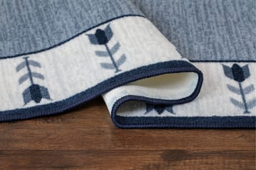 Tulpan Flatvävd Matta 57x200 cm - Blå - Textil & mattor - Mattor - Flatvävda mattor