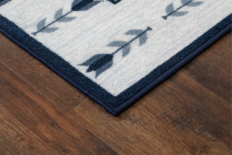 Tulpan Flatvävd Matta 80x150 cm - Blå - Textil & mattor - Mattor - Flatvävda mattor