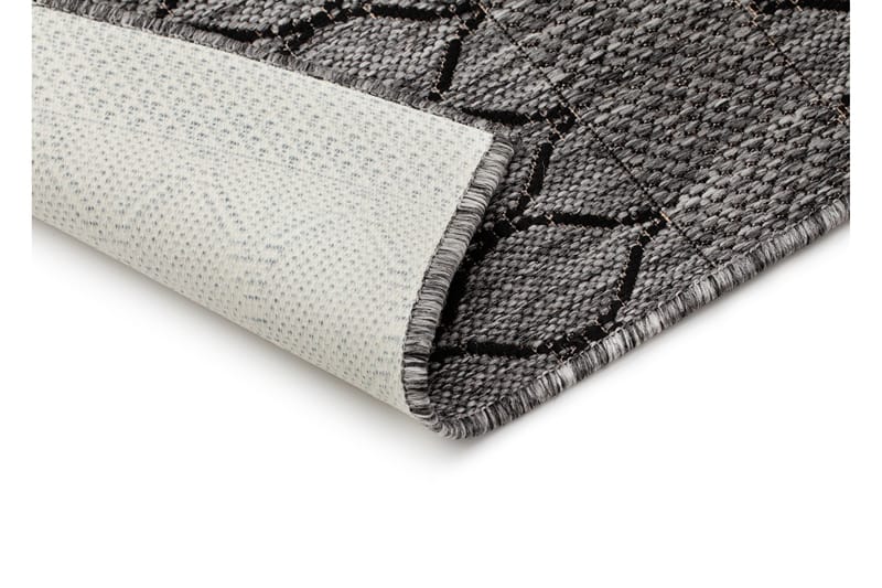 Madrid Bell Flatvävd Matta 80x340 - Grå/Svart - Textil & mattor - Mattor - Flatvävda mattor
