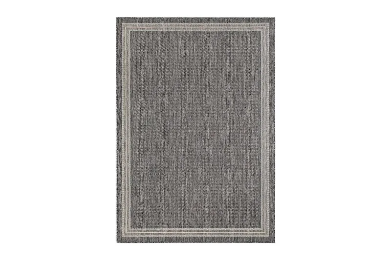 Madrid Frame Matta 133x190 cm Flatvävd - Grå - Textil & mattor - Mattor - Små mattor