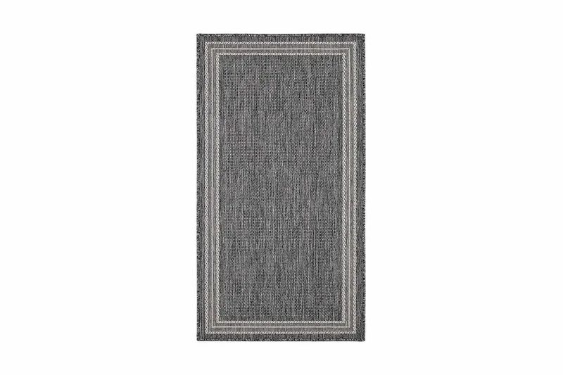 Madrid Frame Matta 80x150 cm Flatvävd - Grå - Textil & mattor - Mattor - Små mattor