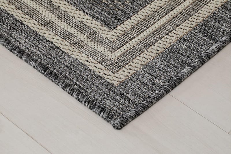 Madrid Frame Matta 80x240 cm Flatvävd - Grå - Textil & mattor - Mattor - Små mattor