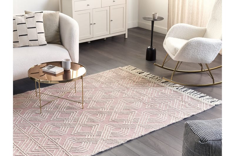 Adana Ryamatta 160x230 cm - Rosa - Textil & mattor - Mattor - Modern matta - Ullmatta