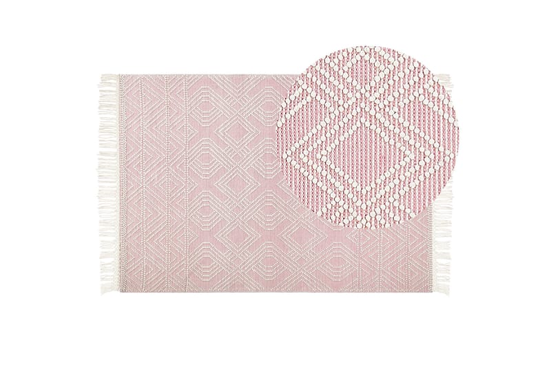 Adana Ryamatta 160x230 cm - Rosa - Textil & mattor - Mattor - Modern matta - Ullmatta