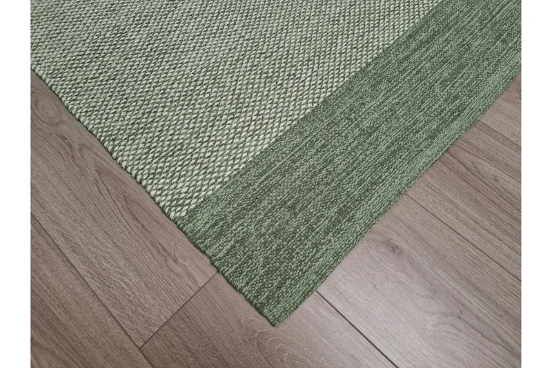 Alva Bomullsmatta 75x150 cm Oval - Grön - Textil & mattor - Mattor - Modern matta - Bomullsmatta