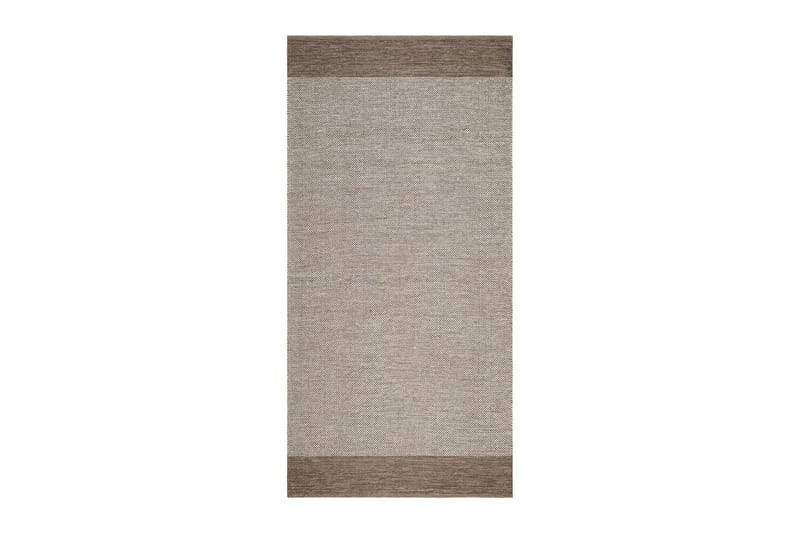 Alva Bomullsmatta 75x220 cm Oval - Mörkbeige - Textil & mattor - Mattor - Modern matta - Bomullsmatta