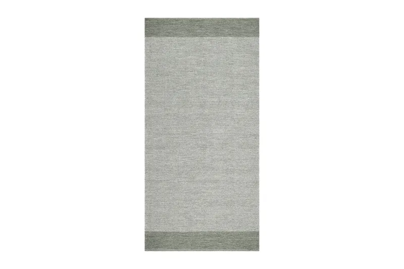 Alva Bomullsmatta 75x340 cm Oval - Grön - Textil & mattor - Mattor - Modern matta - Bomullsmatta