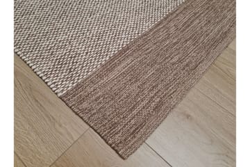 Alva Bomullsmatta 75x340 cm Oval - Mörkbeige - Textil & mattor - Mattor - Modern matta - Bomullsmatta