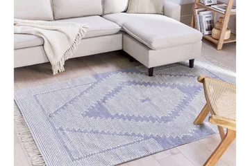 Ansar Bomullsmatta 140x200 cm - Blå - Textil & mattor - Mattor - Modern matta - Bomullsmatta