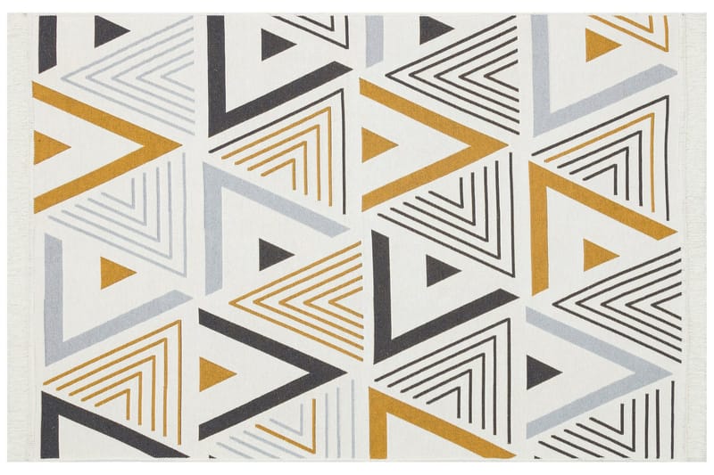 Are Bomullsmatta 160x230 cm Rektangulär - Gul/Grå - Textil & mattor - Mattor - Modern matta - Bomullsmatta