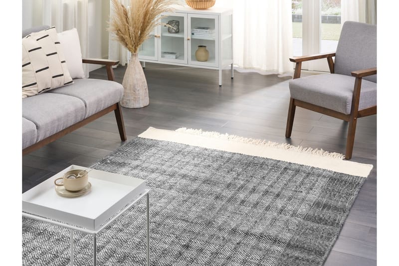 Atlanti Ullmatta 140x200 cm - Svart/Vit - Textil & mattor - Mattor - Modern matta - Ullmatta