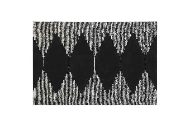 Bathinda Ryamatta 140x200 cm - Svart/Vit - Textil & mattor - Mattor - Modern matta - Bomullsmatta