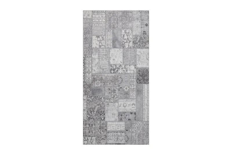 Patchwork Wiltonmatta 80x150 cm Rektangulär - Silver - Textil & mattor - Mattor - Modern matta - Friezematta