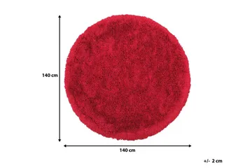 Bleakley Matta Rund 140 cm - Röd - Textil & mattor - Mattor - Modern matta - Ryamatta & luggmatta