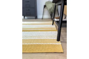 Garnmatta Båstad - 160x230 cm, Gul - Textil & mattor - Mattor - Modern matta - Bomullsmatta