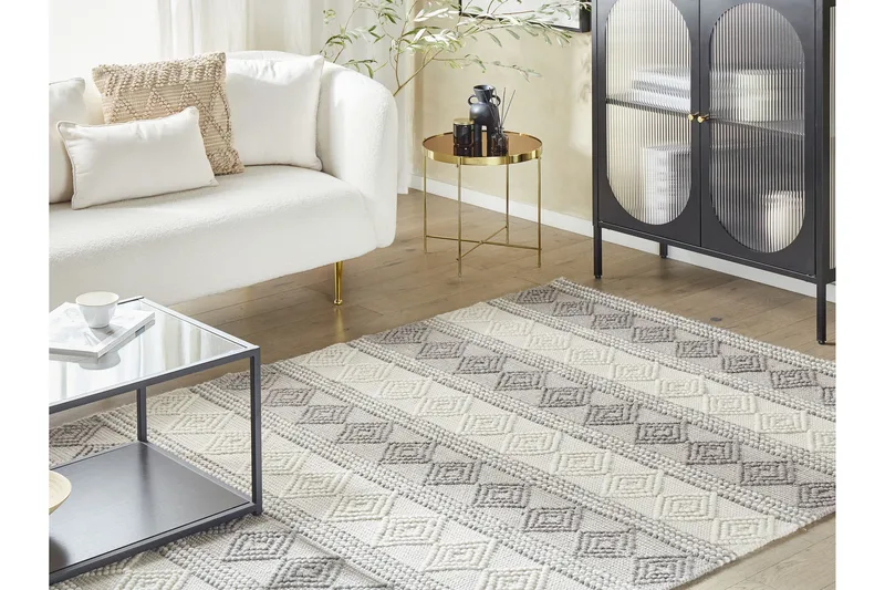 Bozova Ullmatta 140x200 cm - Beige - Textil & mattor - Mattor - Modern matta - Ullmatta