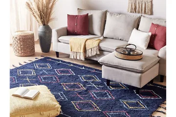 Corum Ryamatta 140x200 cm - Svart - Textil & mattor - Mattor - Modern matta - Bomullsmatta