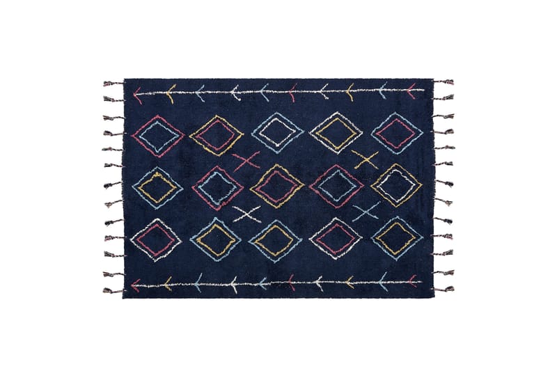 Corum Ryamatta 140x200 cm - Svart - Textil & mattor - Mattor - Modern matta - Bomullsmatta