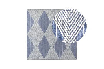 Datca Ullmatta 200x200 cm - Blå - Textil & mattor - Mattor - Modern matta - Ullmatta
