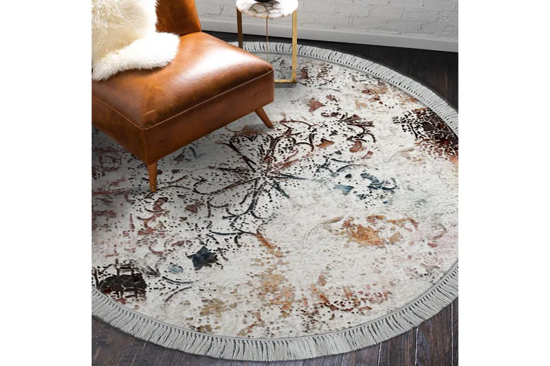 Alanur Home Matta 100x100 cm - Multifärgad - Textil & mattor - Mattor - Modern matta - Friezematta