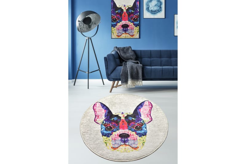 Chilai Matta 120 cm Rund, Multifärgad