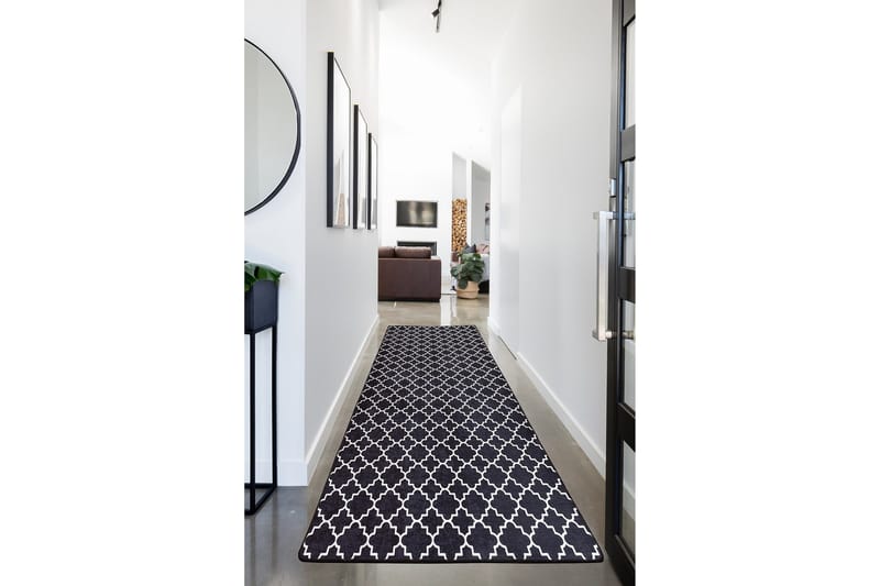Chilai Matta 150x300 cm, Svart/Vit