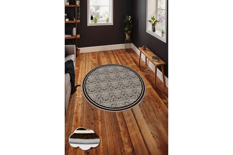 Homefesto Matta 70 cm Rund - Multifärgad - Textil & mattor - Mattor - Modern matta - Friezematta