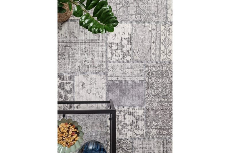 Patchwork Wiltonmatta 200x290 cm Rektangulär - Silver - Textil & mattor - Mattor - Orientaliska mattor - Patchwork matta