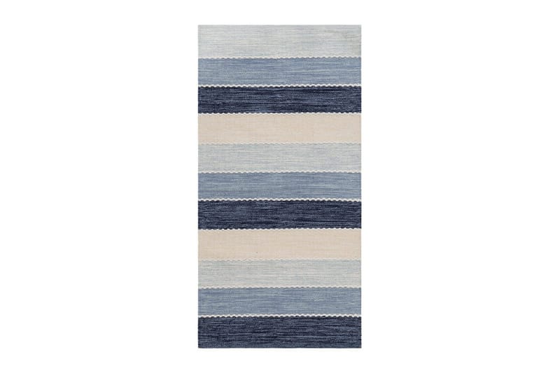 Garnmatta Båstad - 75x280 cm, Blå - Textil & mattor - Mattor - Modern matta - Bomullsmatta