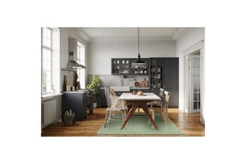 Garnmatta Line - 130x190 cm, Grön - Textil & mattor - Mattor - Modern matta - Bomullsmatta